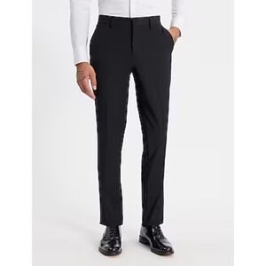 Express $128 Mens Slim Fit Wool Blend Dress Pants Black 33x30 Formal NEW